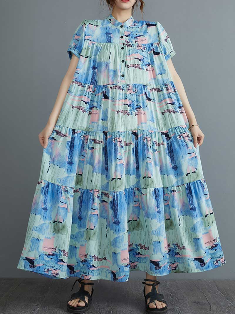 Highest Hopes Printed Smock Dress
