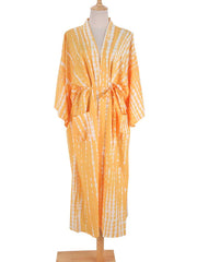 Robe longue kimono en rayonne à imprimé tie-dye de différentes couleurs