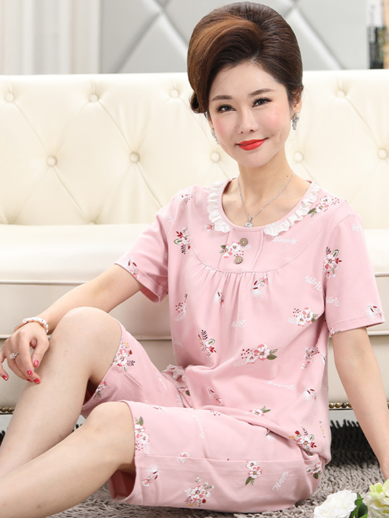 Beach party Summer Sleepwear Short Pajamas Suit