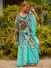 Give Me A Memory – Mehrfarbiges Kaftan-Kleid