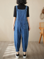 Close Your Eyes Denim High Waist Overall Dungarees