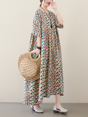 Robe d'été décontractée à imprimé floral pour femme