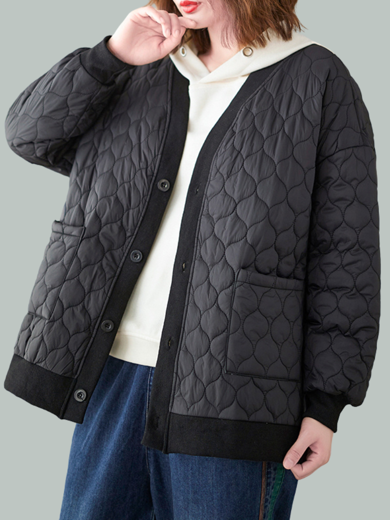 Rhombic Warm Cotton Plus fFeece Dicke, leichte Daunenjacke