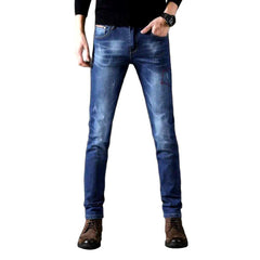 Whiskered skinny men's jeans