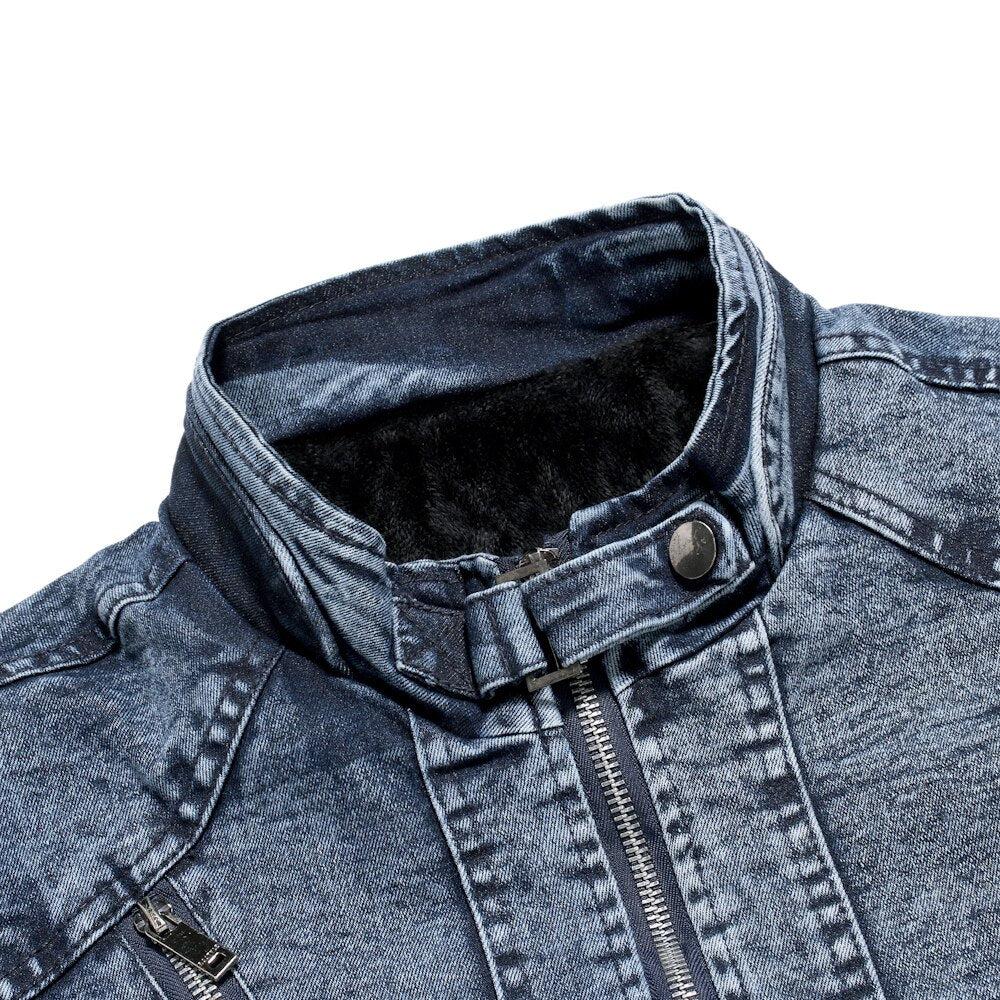 Winter-Moto-Jeansjacke für Herren