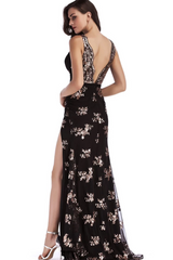 Backless Maxi Sequin Dress