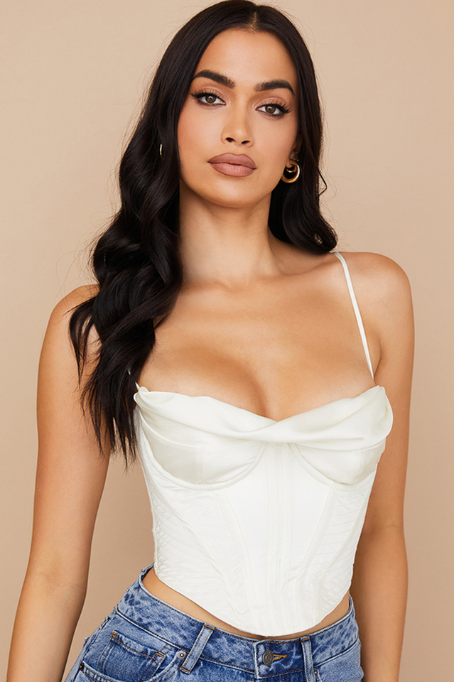 Satin Draped Corset