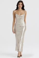 Shimmer Low Back Maxi Dress