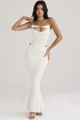 Paloma Ivory Corset Maxi Dress