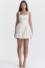 Florianne Ivory Bow Mini Dress