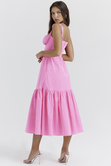 Elia French Pink Midi-Sommerkleid