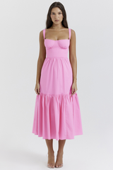 Elia French Pink Midi-Sommerkleid