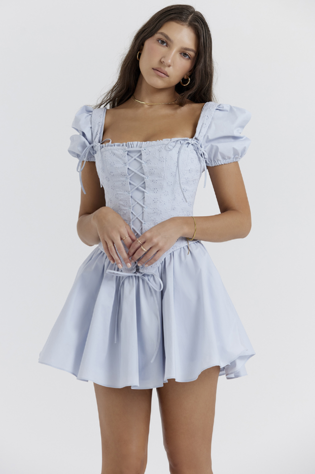 Maribel Broderie Corset Mini Dress
