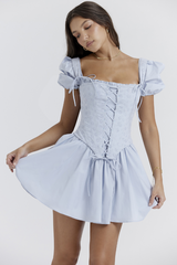 Maribel Broderie Corset Mini Dress