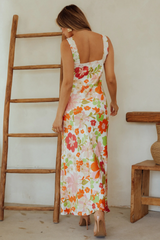 Robe longue fleurie sans manches Miara