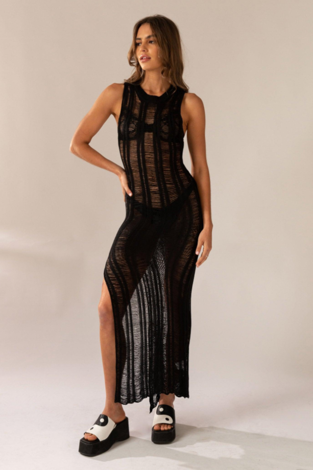 Perri Ladder Knit Maxi Dress