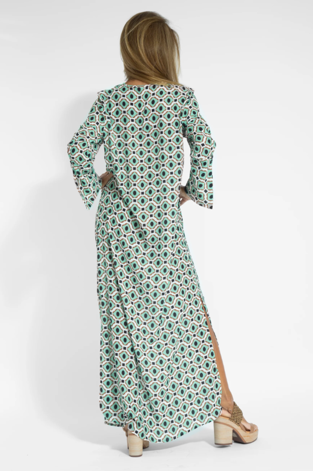 Robe longue géométrique