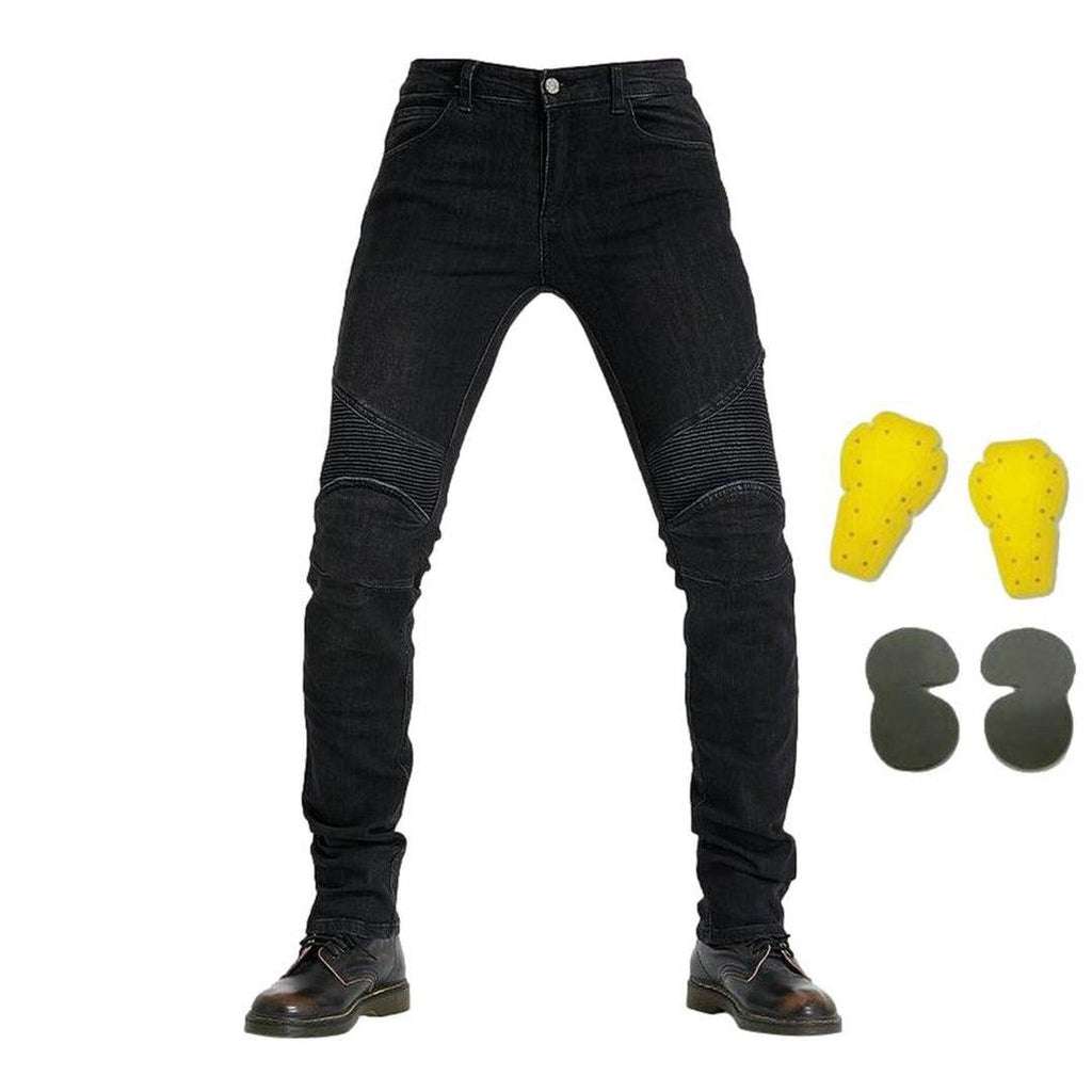 Wear resistant men's moto jeans