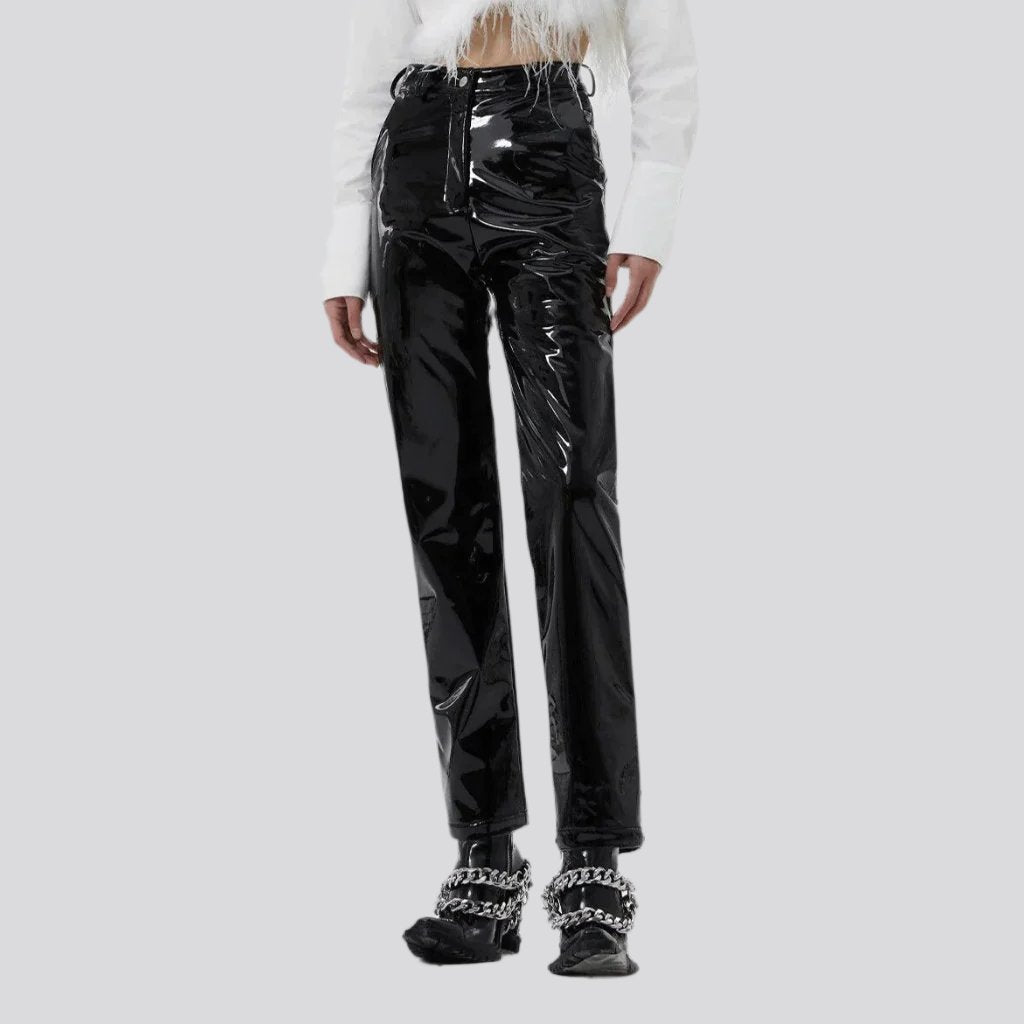 Y2k women's shiny jeans