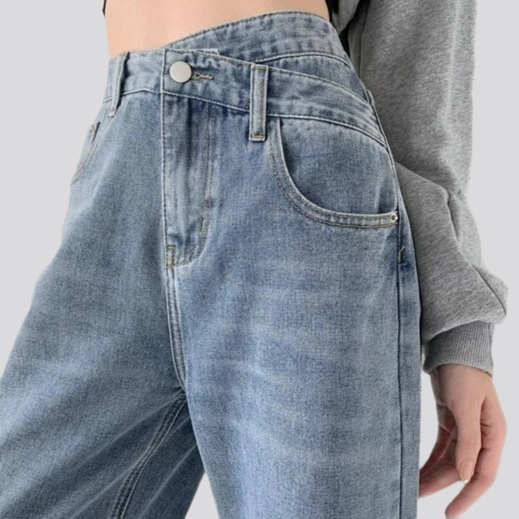 Weite Damen-Jeans im Stonewashed-Look