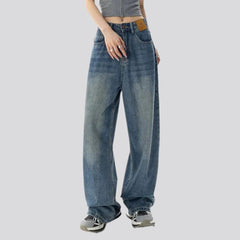 Baggy-Jeans mit Whiskers für Damen