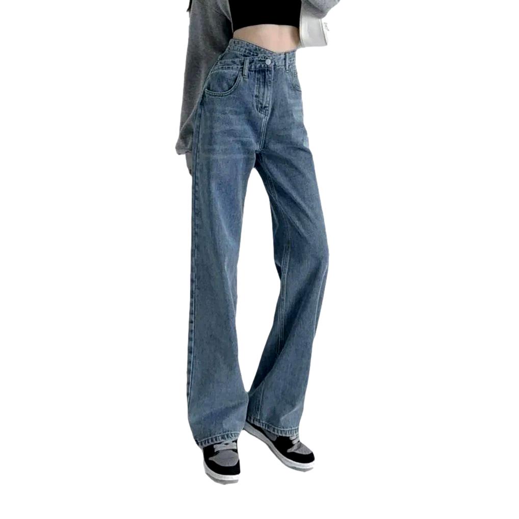 Weite Damen-Jeans im Stonewashed-Look