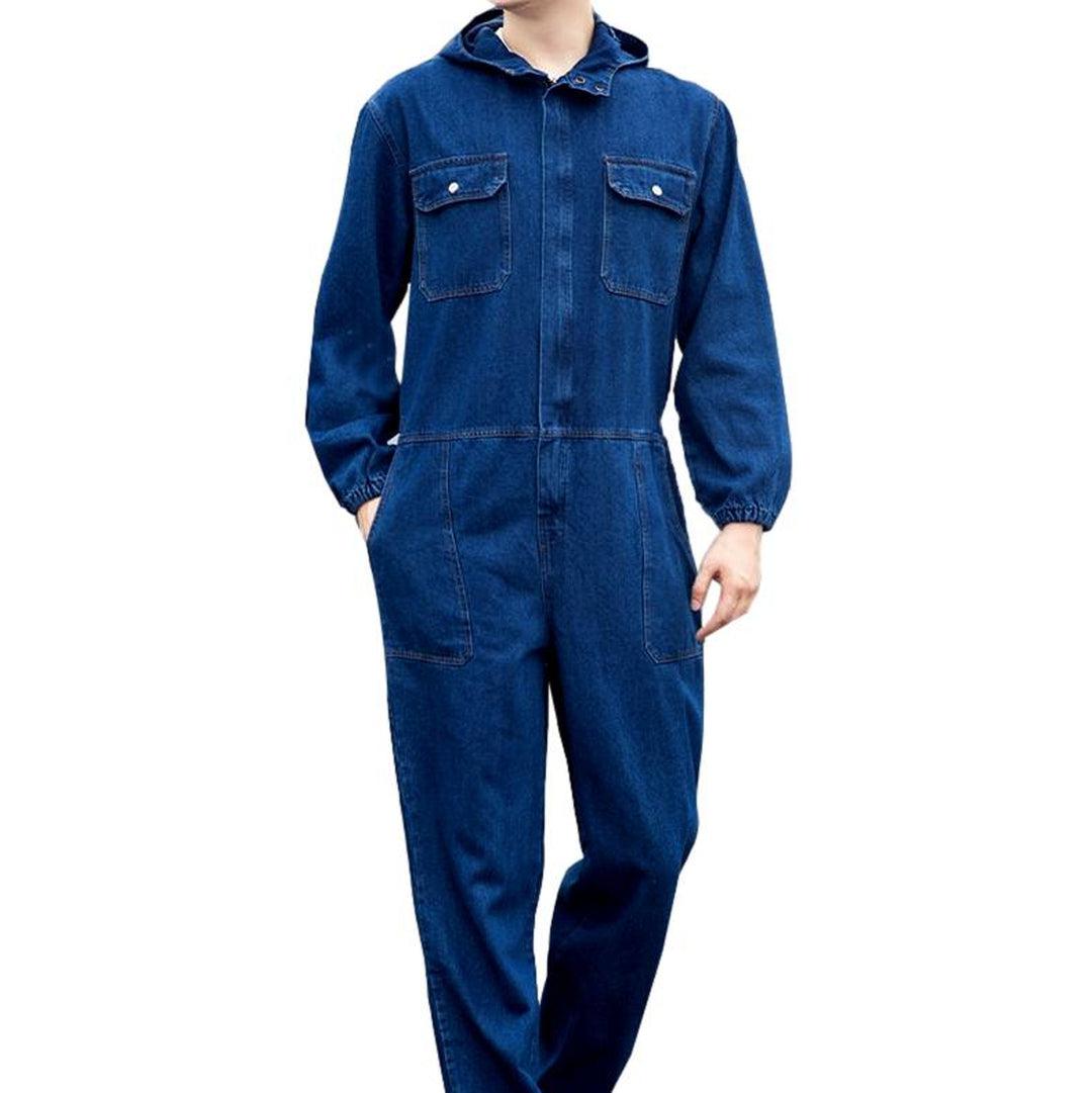 Worker men's blue jean overall