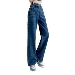 Weite Damen-Jeans im Stonewashed-Look