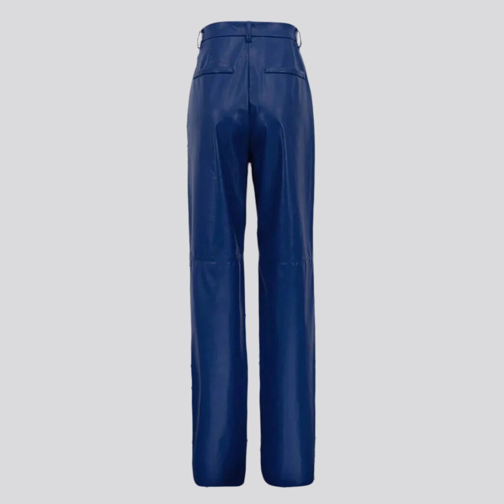 Wide-leg wax jean pants for ladies