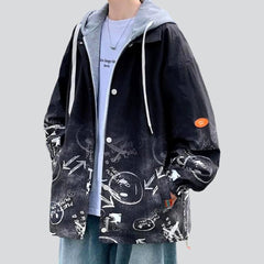 Y2k oversized denim jacket for men