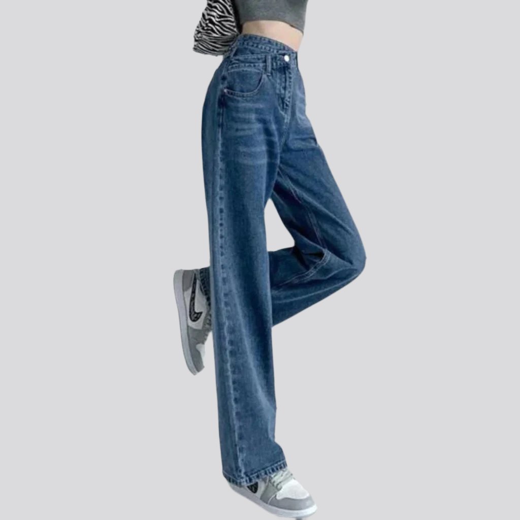 Weite Damen-Jeans im Stonewashed-Look