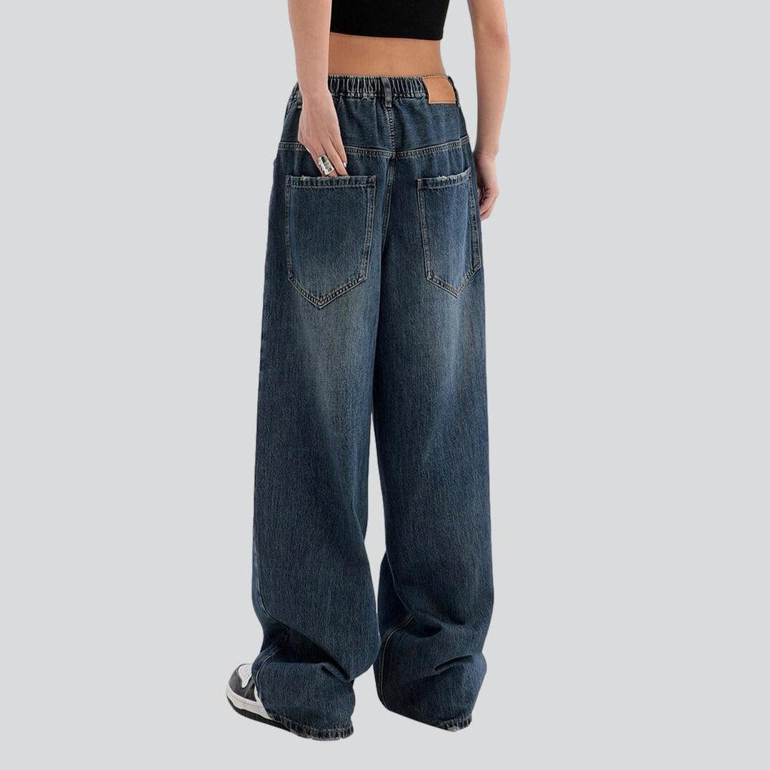 Damen Baggy-Jeans mit Kordelzug