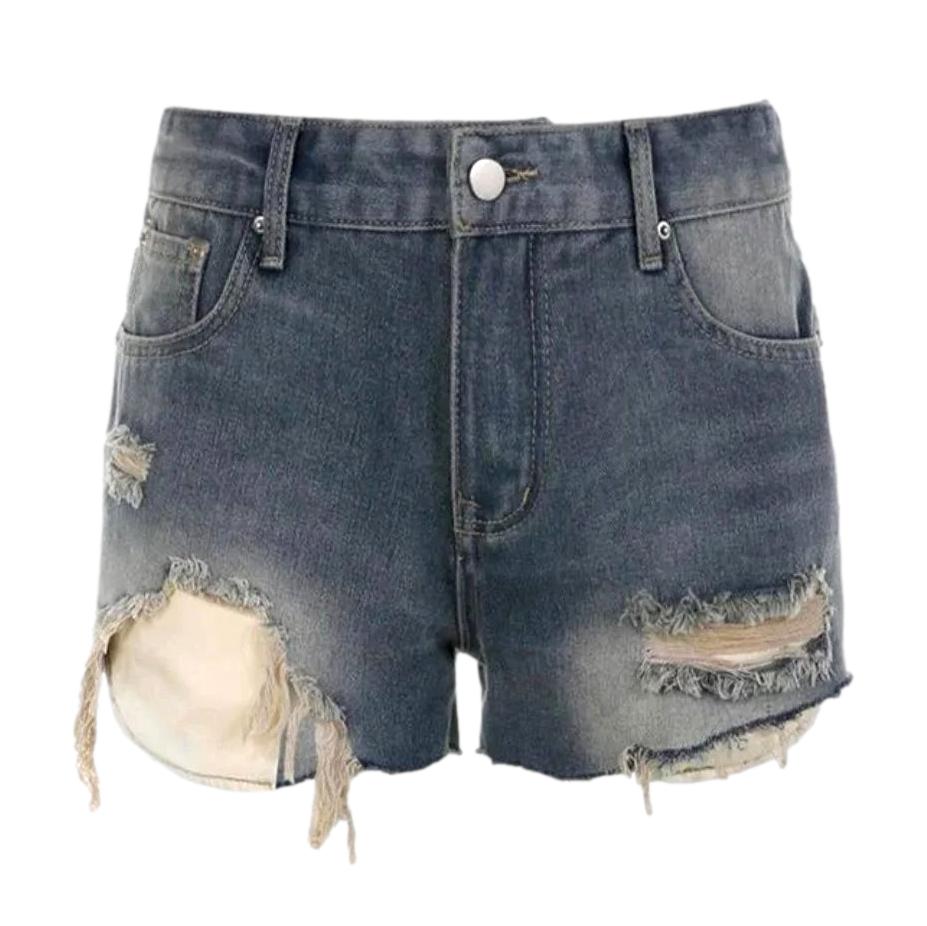 Short en jean vieilli Y2K