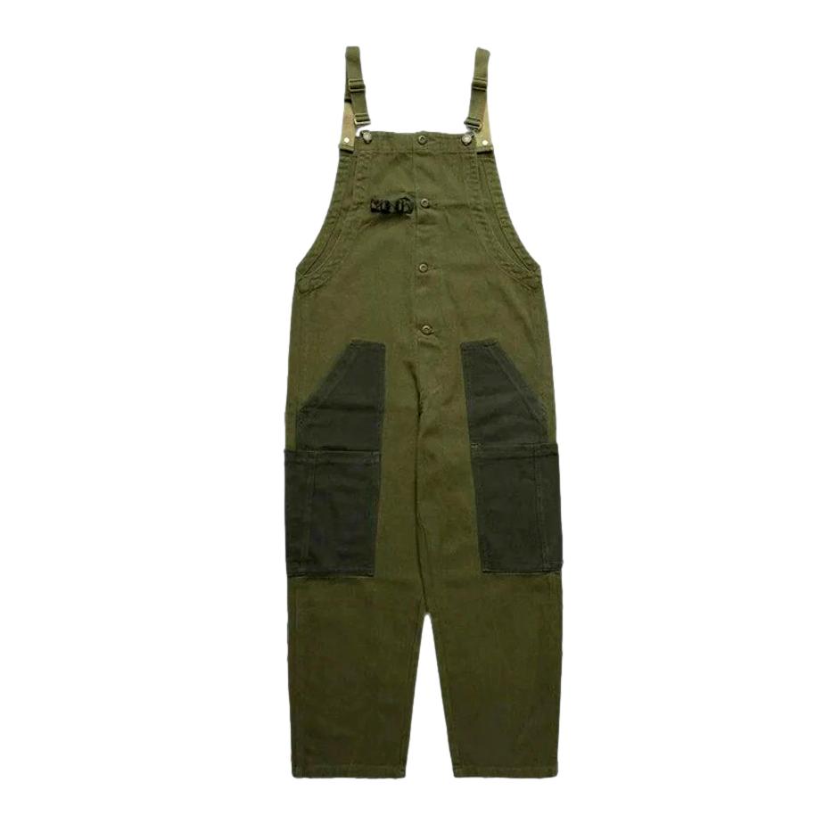 Workwear khaki men's denim dungaree