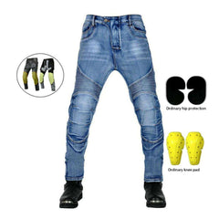 Herren-Bikerjeans mit Schnurrbart