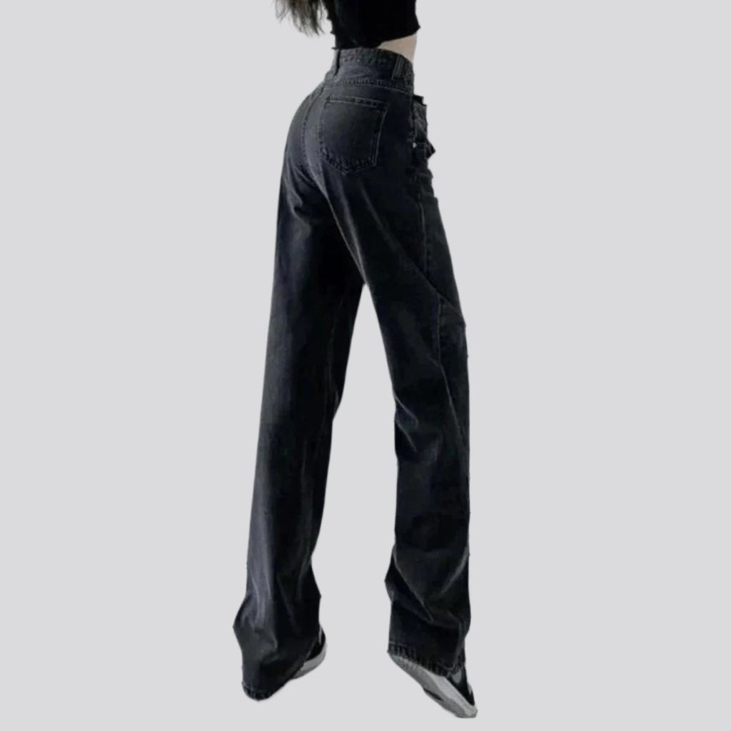 Weite Damen-Jeans im Stonewashed-Look