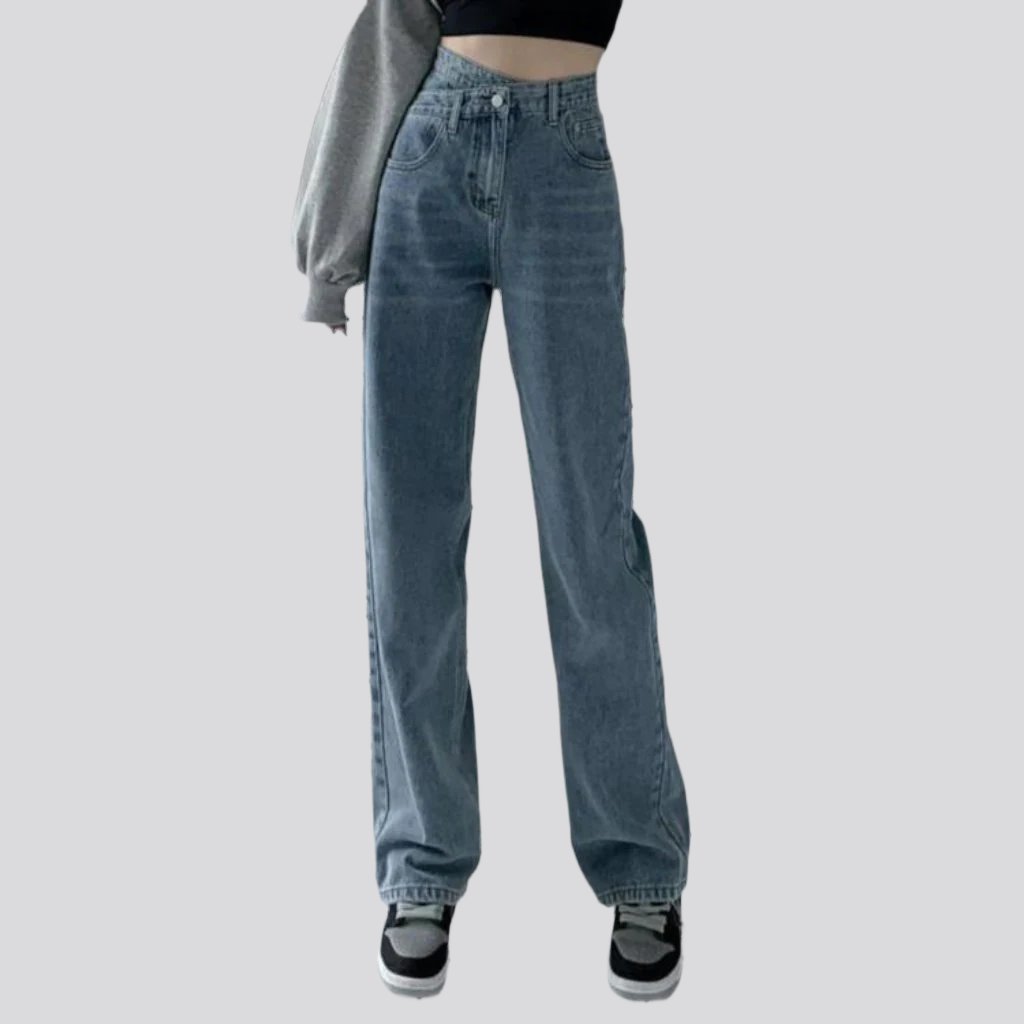 Weite Damen-Jeans im Stonewashed-Look