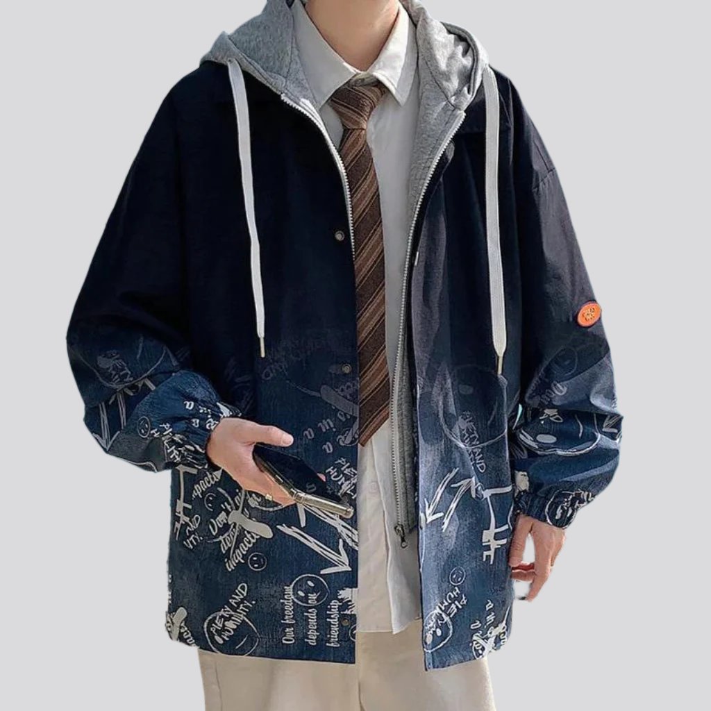 Y2k oversized denim jacket for men