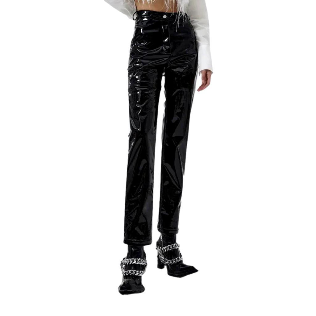 Y2k women's shiny jeans