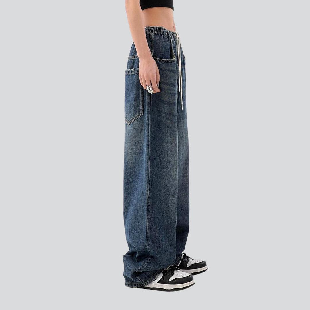 Damen Baggy-Jeans mit Kordelzug