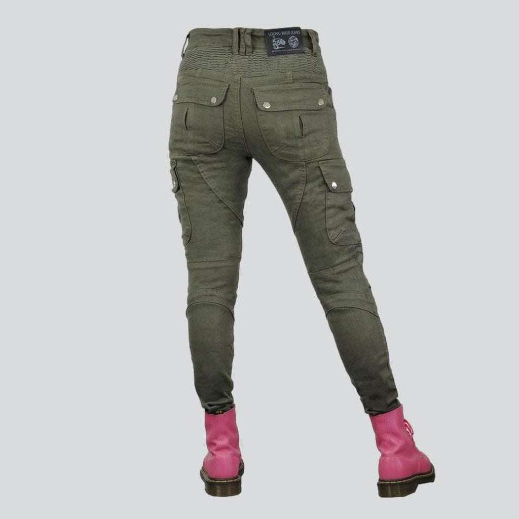 Strapazierfähige Damen-Bikerjeans