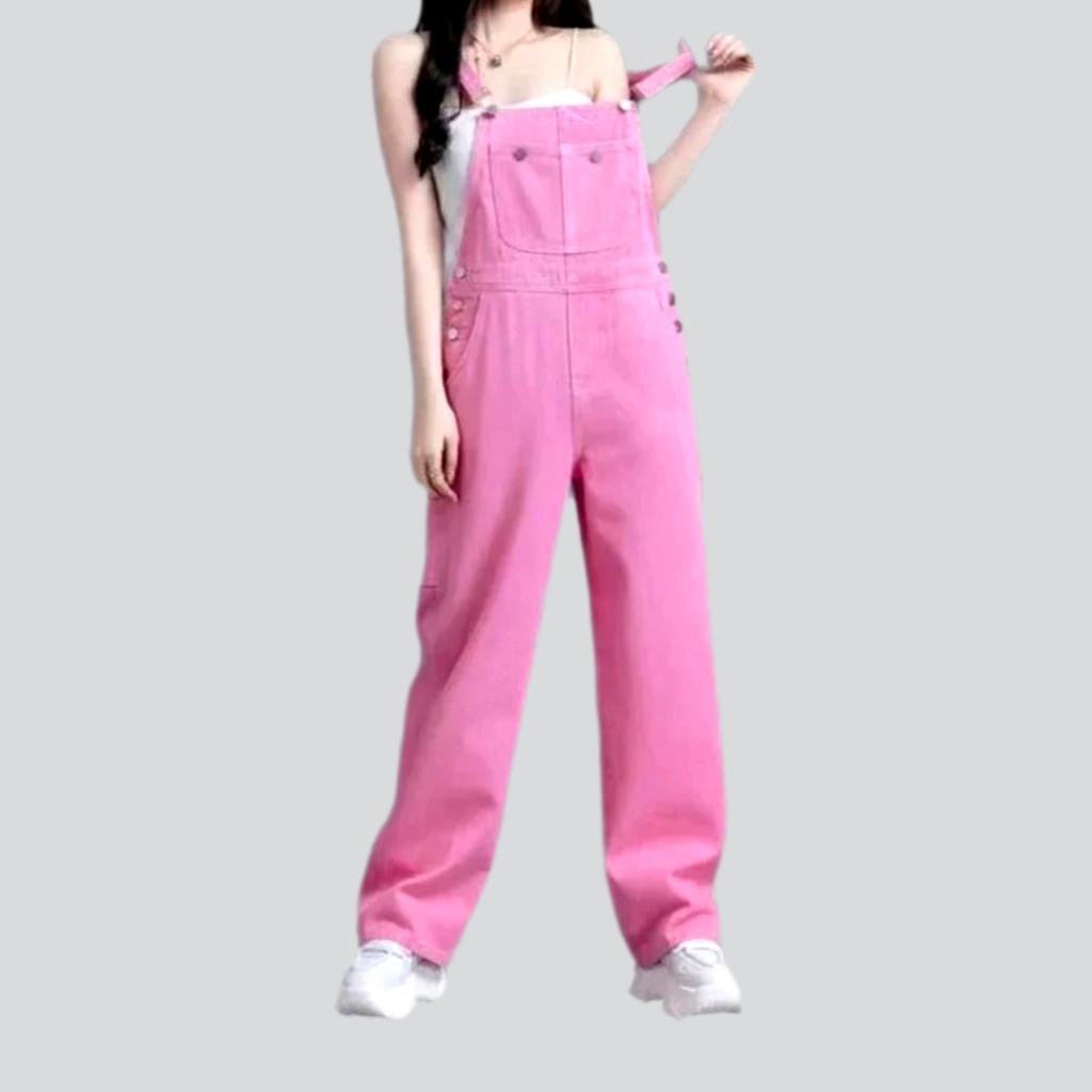 Y2k baggy denim jumpsuit for ladies