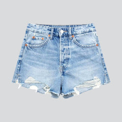 Short en jean vieilli pour femme Y2K