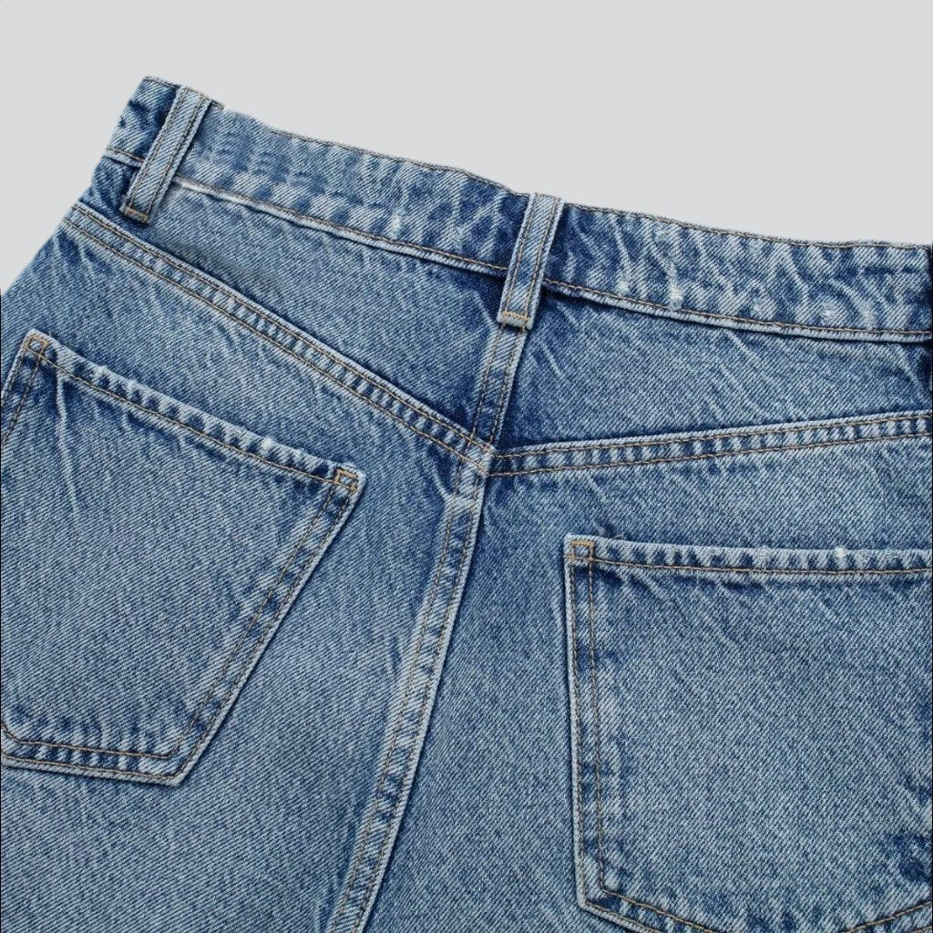 Y2k Distressed-Jeansshorts für Damen