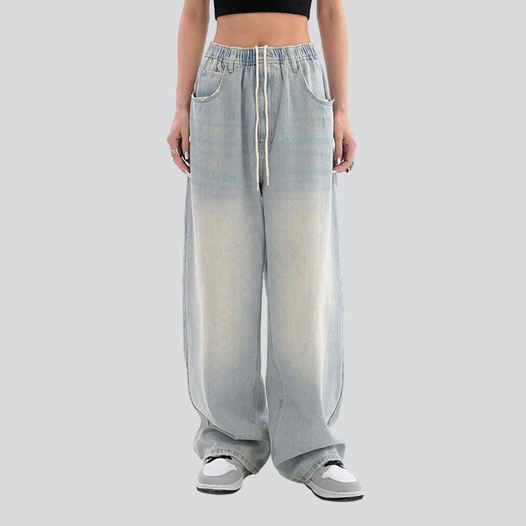 Damen Baggy-Jeans mit Kordelzug