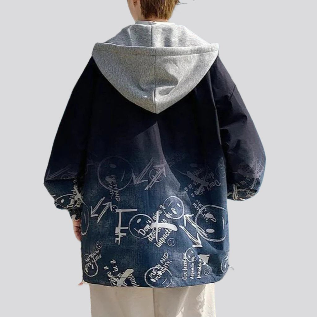 Y2k oversized denim jacket for men