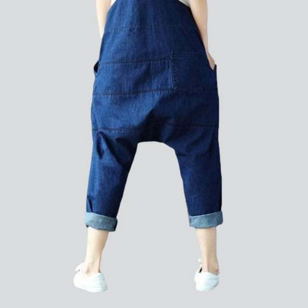 Combinaison en jean pour femme avec lignes