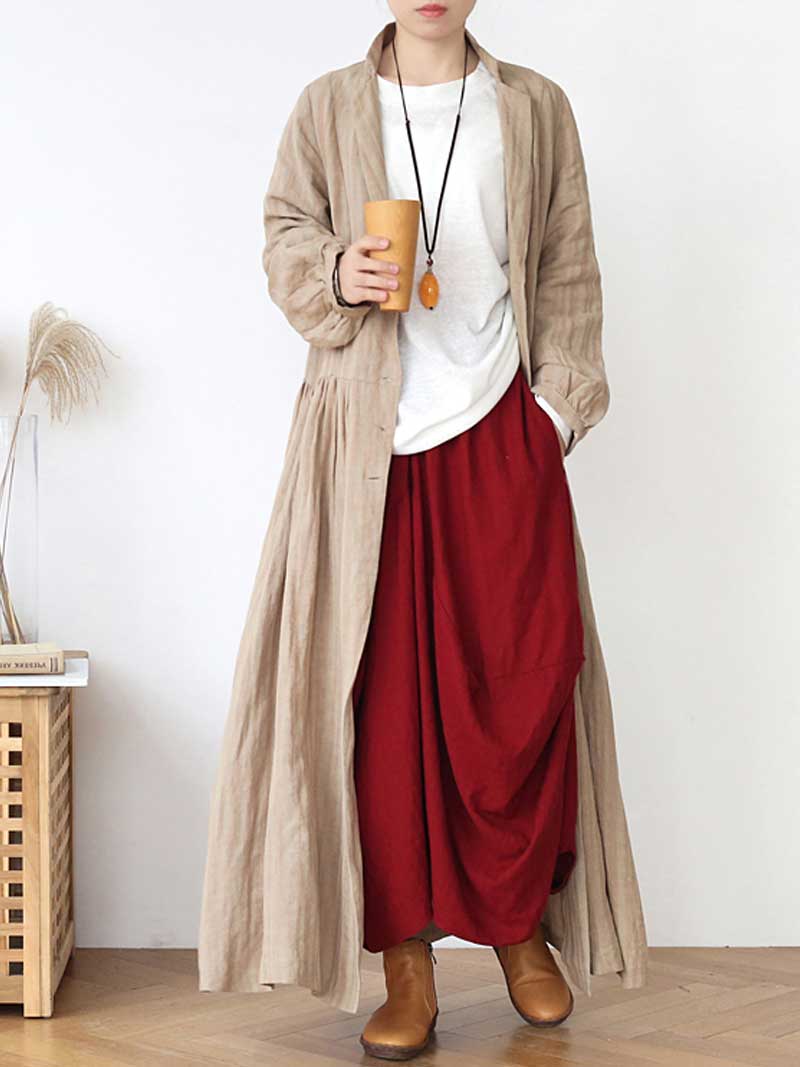 Back Your Soul Linen Coat