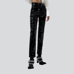 Y2k women's shiny jeans