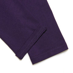 Robe longue moulante élégante à manches longues et dos nu de couleur unie - Violet